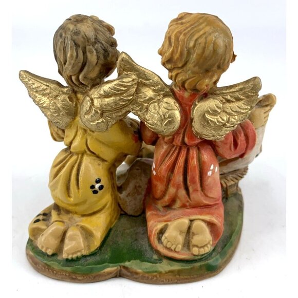 Italy Barefoot Angels with Baby Jesus Italy Figurine Christmas Decor 3" Italy 40 - Picture 3 of 10
